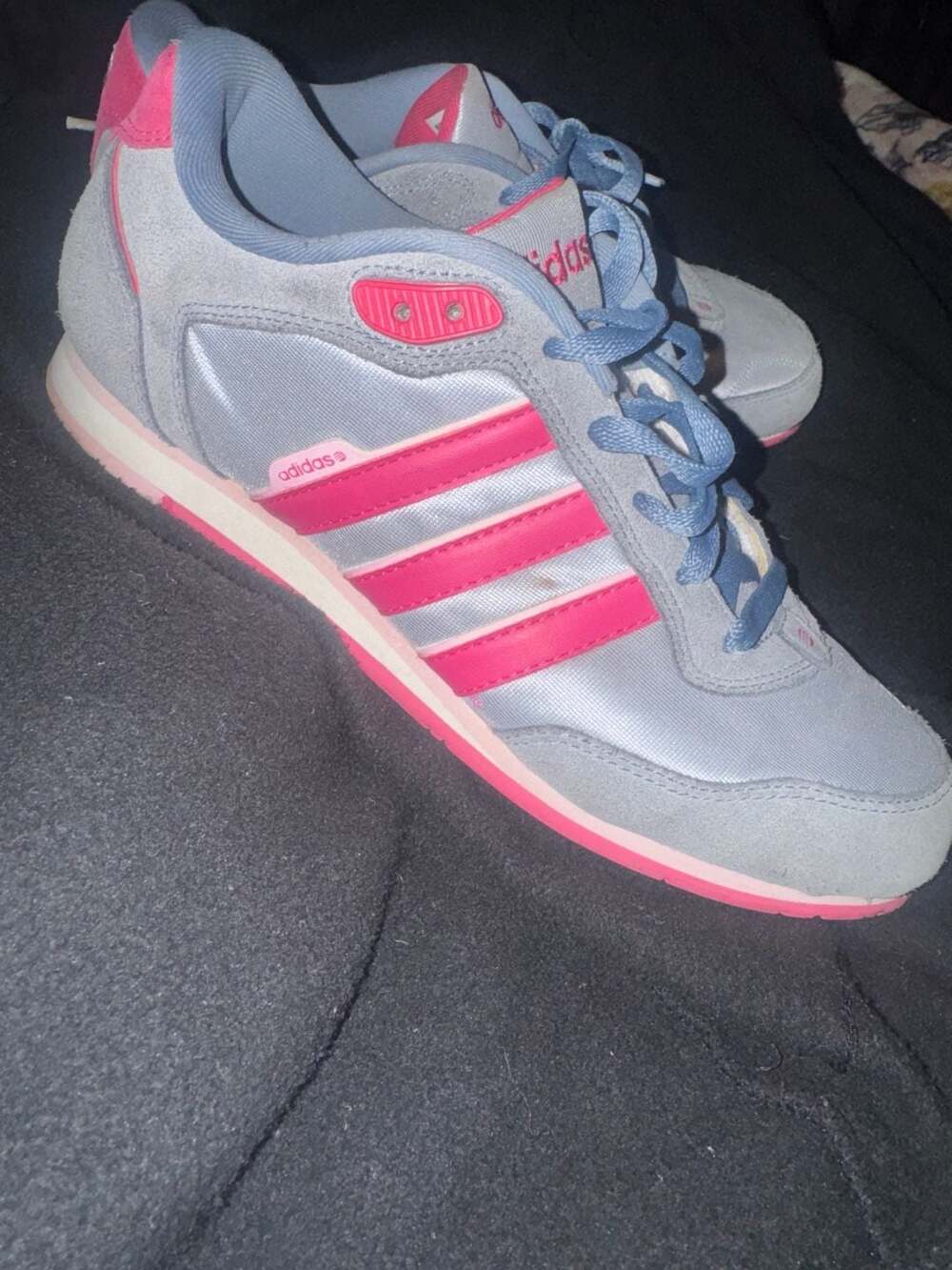 RetroAdidas NEO V Jog Women's Running-Inspired Sneakers Grey/Pink9.5